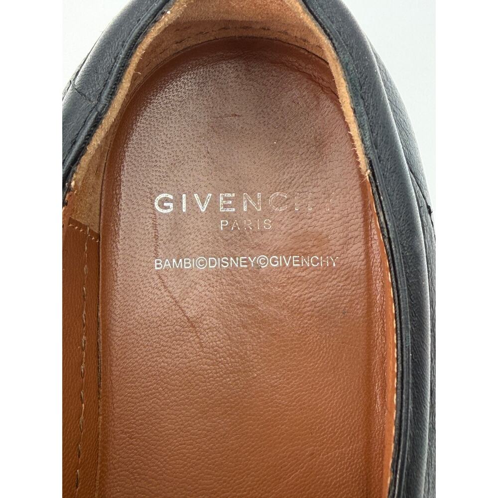 Authentic Givenchy Bambi Disney Slip On Sneakers Black Leather Size 39 / 9 - Picture 10 of 14